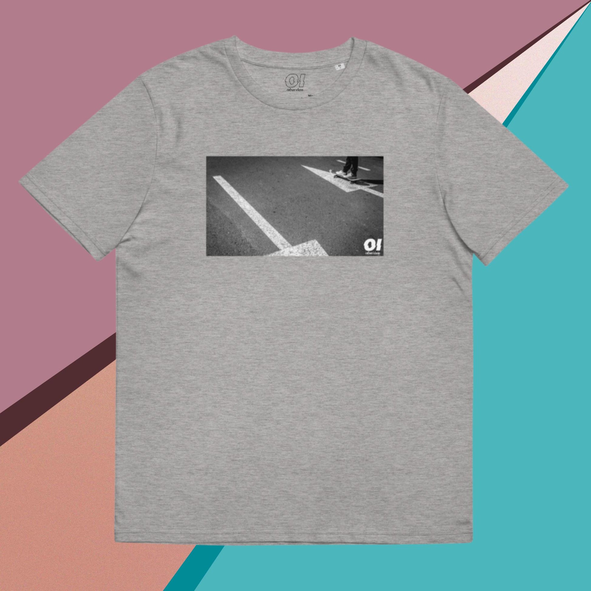 Other Ideas Men's Streetwear T-Shirt in grey with Skateboarding "Arrows" print