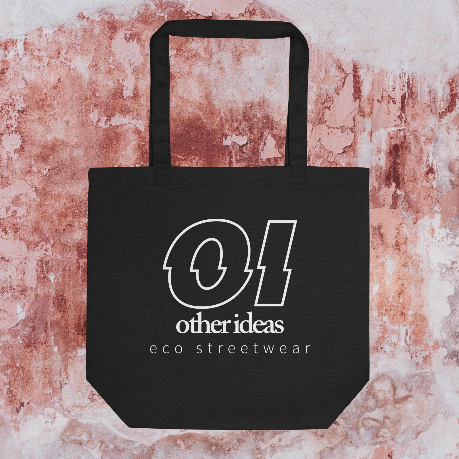 Other Ideas Eco Streetwear Tote bag in black with printed logo